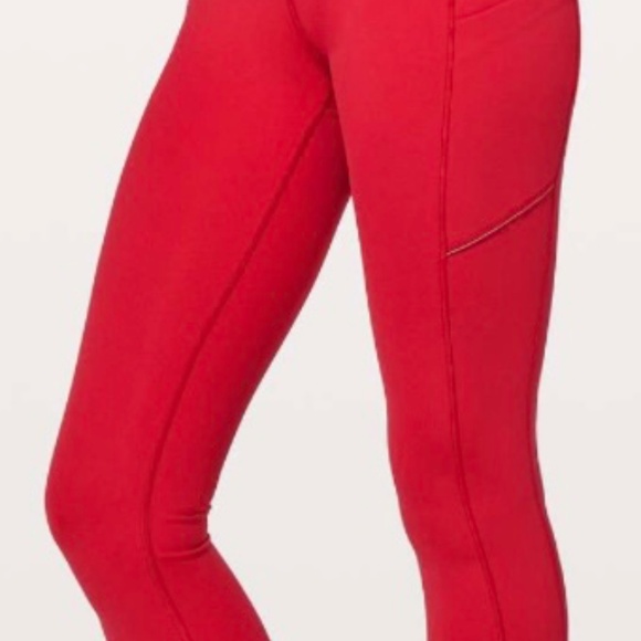 lululemon athletica Pants - Lululemon Speed Up Crop Legging  21 inch Red Size 8